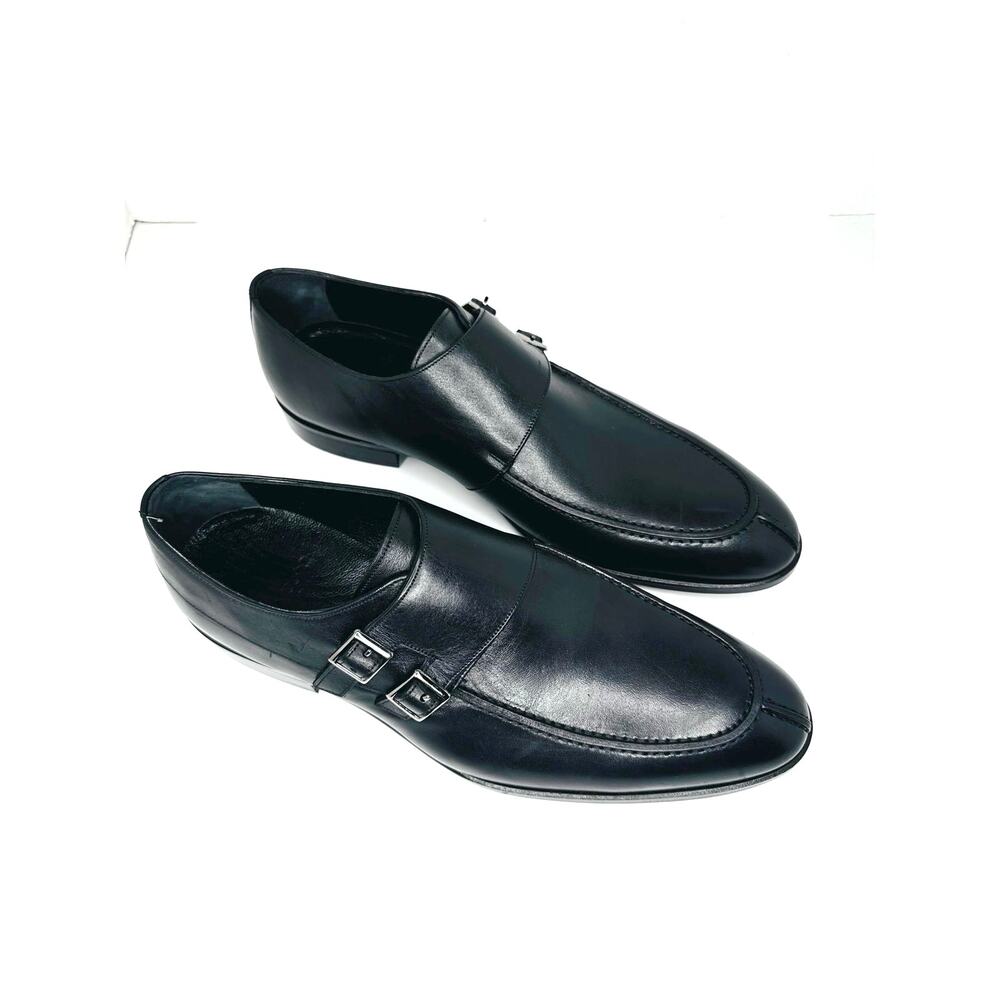 Vellapais Black Double Monk Strap Dress Shoes Arlington size US 13 - Picture 6 of 11